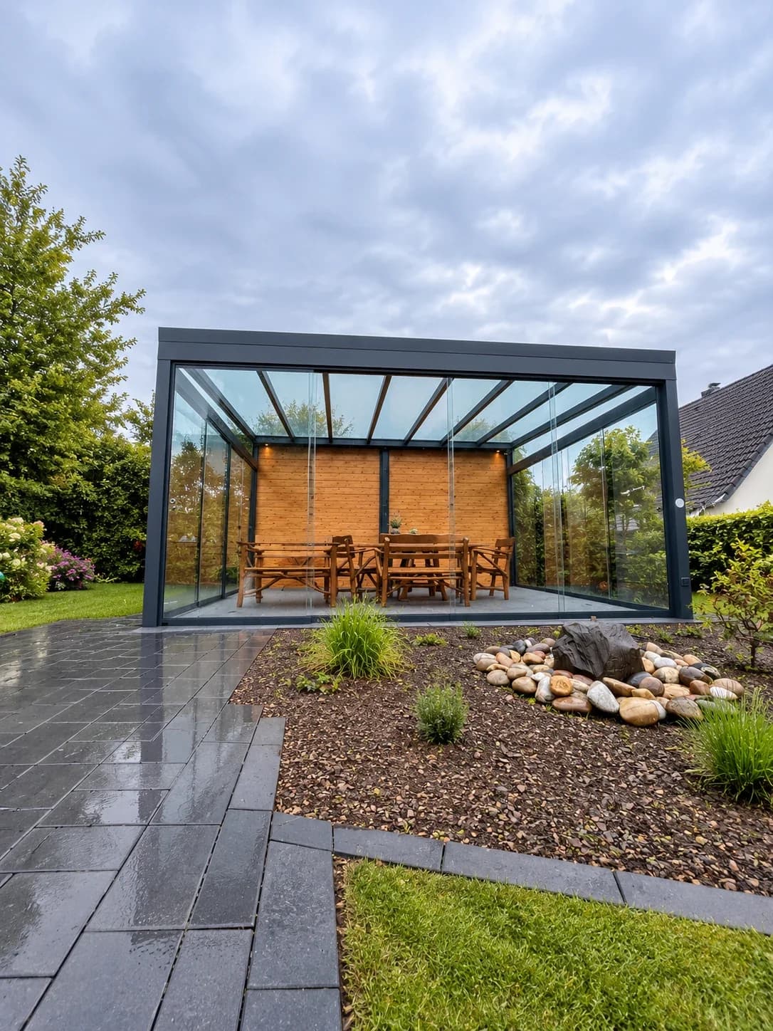 Sommergarten aus Aluminium und Glas von Beckel Überdachungen